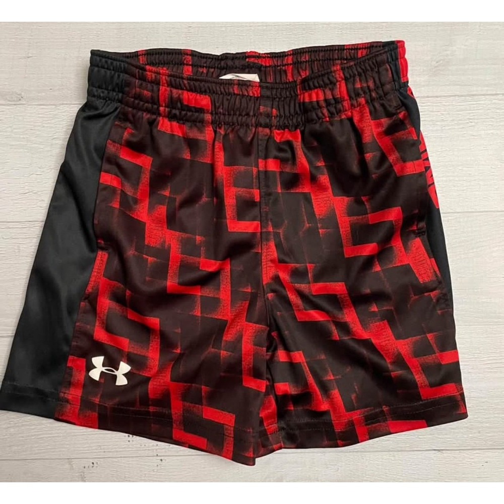 Under‎ Armour toddler boy shorts red black 2T